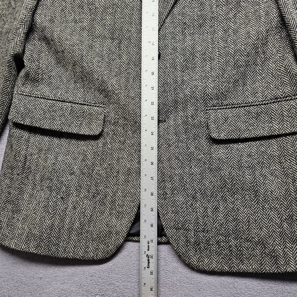 Enrico Gelini Blazer Jacket Mens 39R Multicolor Wool Herringbone Single Breasted